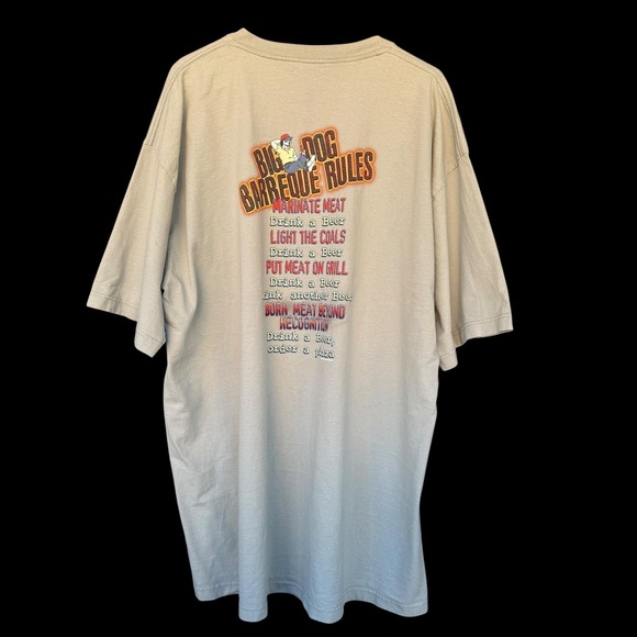 Big Dogs Other - Big Dogs Shirt Mens 2XLT Beige Barbecue Rules Beer Grill Funny Graphic Tee
